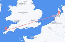 Flyg från Newquay, England till Amsterdam, Nederländerna
