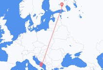 Flyreiser fra Bari, Italia til Villmanstrand, Finland