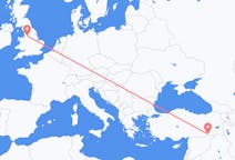 Flyreiser fra Mardin, Tyrkia til Manchester, England