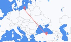 Flyrejser fra Tokat, Tyrkiet til Gdansk, Polen