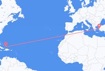Flyreiser fra Providenciales, Turks- og Caicosøyene til Izmir, Tyrkia