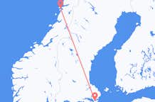 Vols de Sandnessjøen, Norvège pour Stockholm, Suède