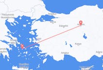 Vols depuis la ville d'Ankara vers la ville de Syros