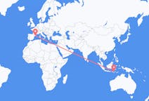 Flyreiser fra Labuan Bajo, Indonesia til Barcelona, Spania