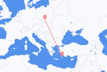 Flights from Katowice in Poland to Rhodes in Greece