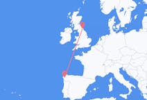 Flyrejser fra Newcastle upon Tyne, England til Santiago de Compostela, Spanien