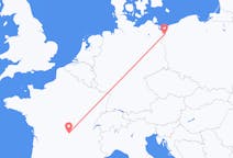Flights from Clermont-Ferrand, France to Szczecin, Poland