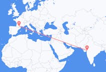 Flyrejser fra Vadodara, Indien til Toulouse, Frankrig