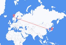 Flyrejser fra Tokyo, Japan til Trondheim, Norge