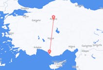 Lennot Ankarasta, Turkki Gazipaşaan, Turkki