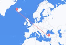 Flyrejser fra Konya til Reykjavík