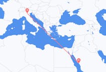 出发地 沙特阿拉伯延布目的地 意大利维罗纳的航班