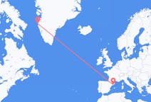 Flights from Barcelona, Spain to Sisimiut, Greenland
