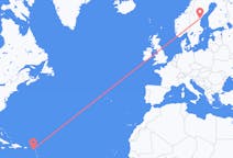 从圣基茨和尼维斯出发出发地 圣基茨岛目的地 瑞典松兹瓦尔的航班