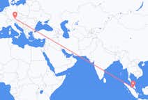 Flyreiser fra Malacca City, Malaysia til Salzburg, Østerrike