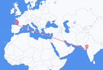 出发地 印度苏拉特目的地 西班牙桑坦德的航班