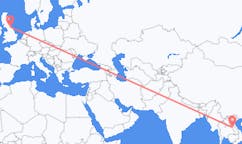 Flyrejser fra Nakhon Phanom Province, Thailand til Durham, England