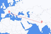 Flyg från Kanpur, Indien till Genua, Italien