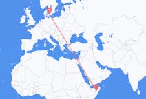 Vols de Garoé, Somalie à Copenhague, le Danemark