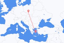 Flights from Katowice, Poland to Mykonos, Greece