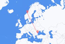 Flights from Varna, Bulgaria to Trondheim, Norway