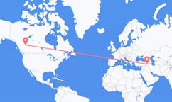 Flights from Dawson Creek, Canada to Van, Turkey