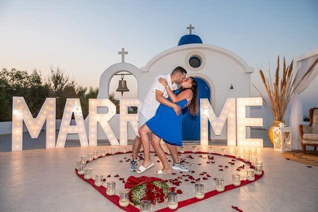 Propuesta de boda de Santorini