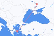 Vluchten van Zaporizja naar Syros