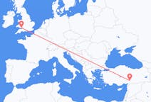 Flyreiser fra Kahramanmaraş, Tyrkia til Cardiff, Wales