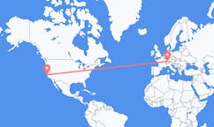 Flyreiser fra Monterey, USA til Zürich, Sveits