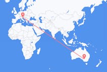 Flyg från Mildura, Australien till Trieste, Italien