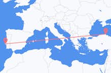 Flyreiser fra Sinop, Tyrkia, til Lisboa