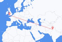 Flyreiser fra Lahore, Pakistan til Exeter, England
