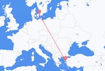 Flyreiser fra København, Danmark til Mytilene, Hellas