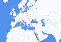 Flyg från Jeddah, Saudiarabien till Linköping, Sverige