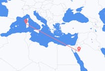 Flyreiser fra Tabuk, Saudi-Arabia til Alghero, Italia