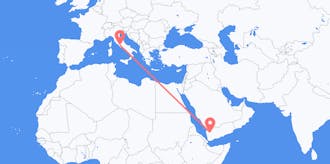 Flyrejser fra Yemen til Italien