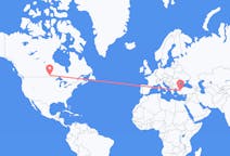 Flyrejser fra Winnipeg, Canada til Kutahya, Tyrkiet