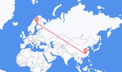 중국 지안에서 출발해 스웨덴 룰레오에게(으)로 가는 항공편