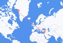 Loty z Amman, Jordania do Upernaviku, Grenlandia