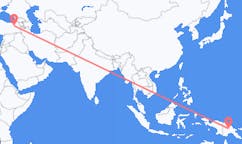 Loty z Wapenamanda District, Papua-Nowa Gwinea do Erzurum, Turcja