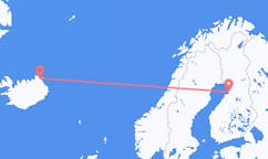 Voli da Thorshofn, Islanda ad Oulu, Finlandia