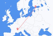 Vluchten van Tallinn, Estland naar Grenoble, Frankrijk