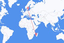 Flyreiser fra Toliara, Madagaskar til Ronneby, Sverige