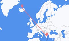 Vluchten van Grimsey, IJsland naar Skiathos, Griekenland