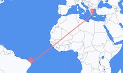 Flights from João Pessoa, Paraíba, Brazil to Kythira, Greece