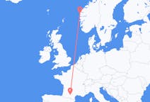 Flyrejser fra Toulouse, Frankrig til Florø, Norge