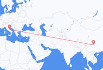 Flug frá Luzhou, Kína til Pescara, Ítalíu