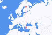 Flights from Kajaani, Finland to Rhodes, Greece