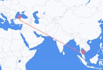 Flyrejser fra Kota Bharu, Malaysia til Ankara, Tyrkiet